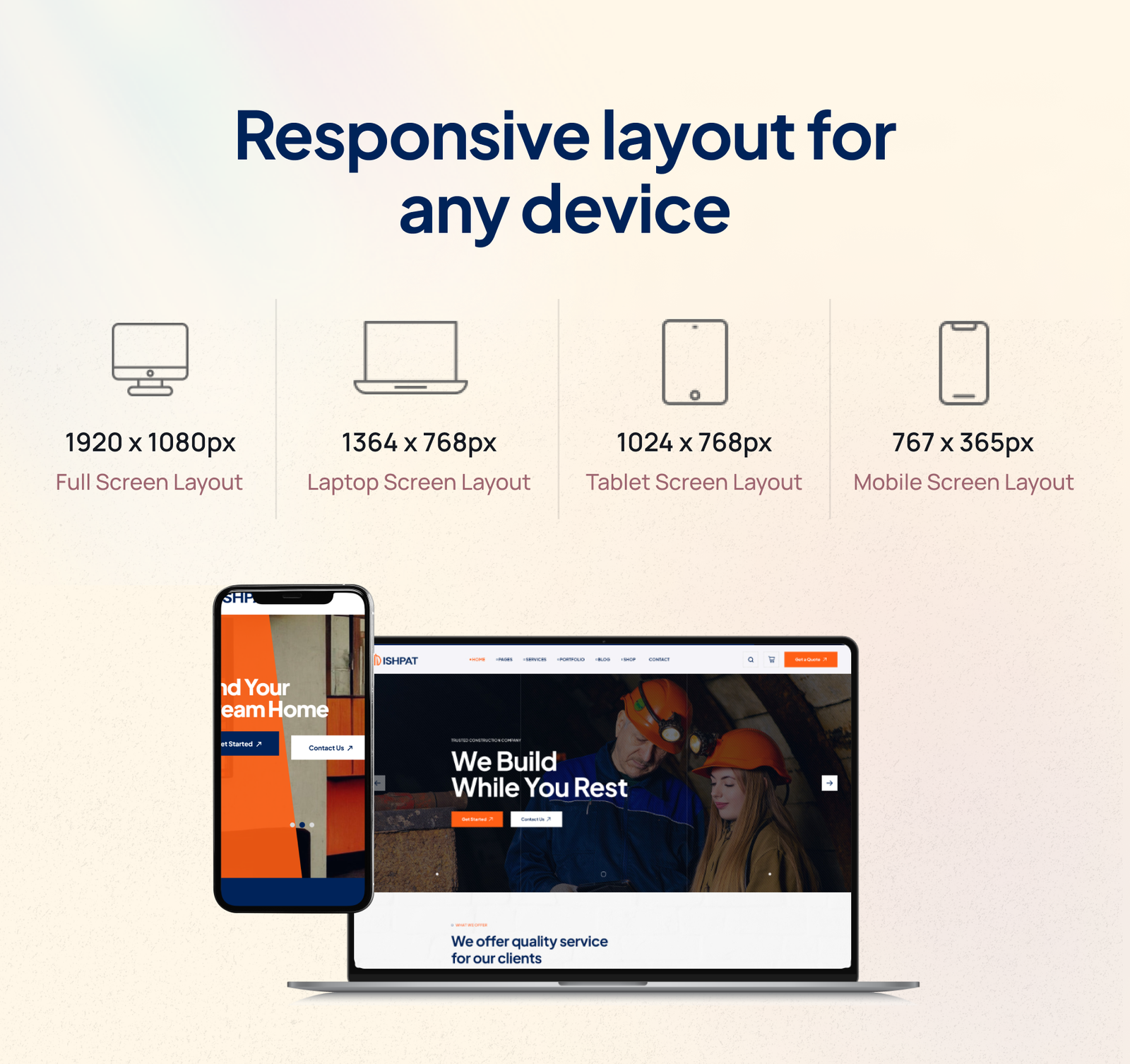 Ishpat - Construction WordPress Theme